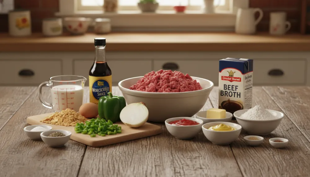 Copycat Cracker Barrel Meatloaf with Brown Gravy 1 1