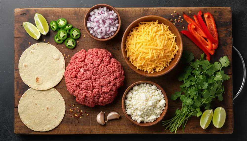 Crispy Baked Ground Beef Tacos with Cheese Shell 1