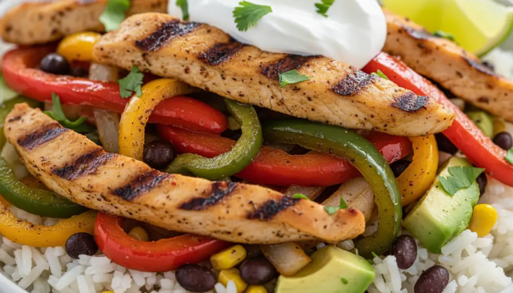 Easy Chicken Fajita Bowl 30 Minutes 2