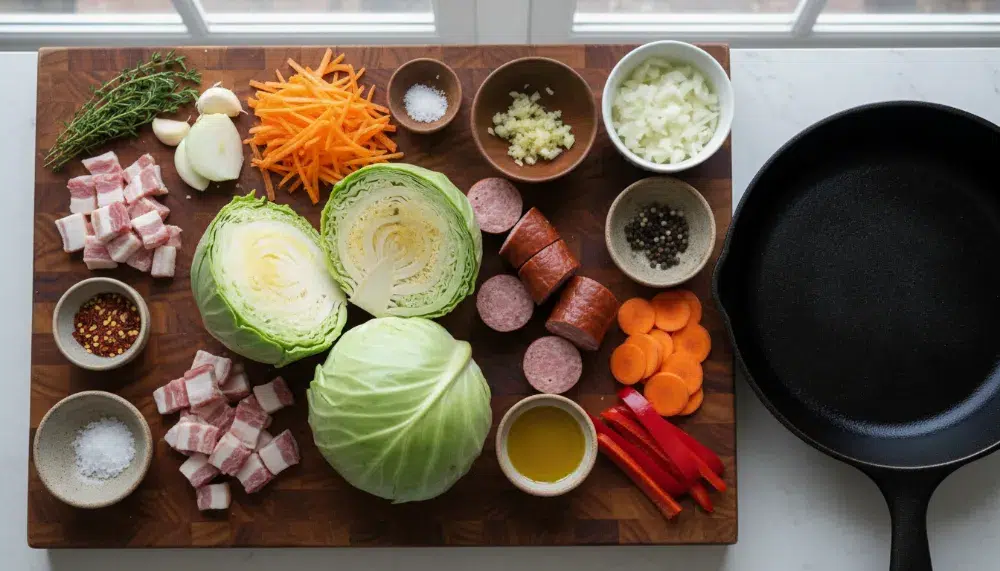 Fried Cabbage and Sausage – Hearty One Pan Meal 1