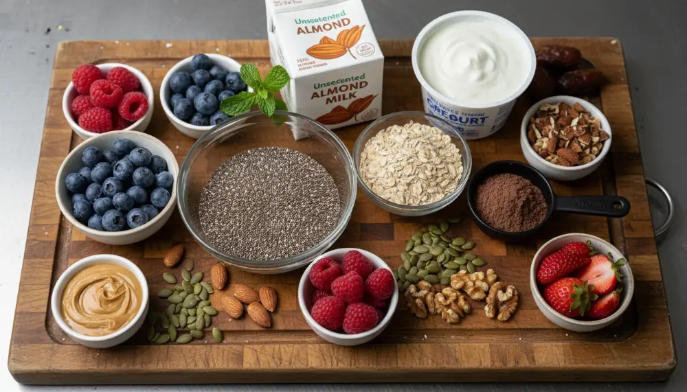 High Protein Chia Seed Pudding Overnight 1