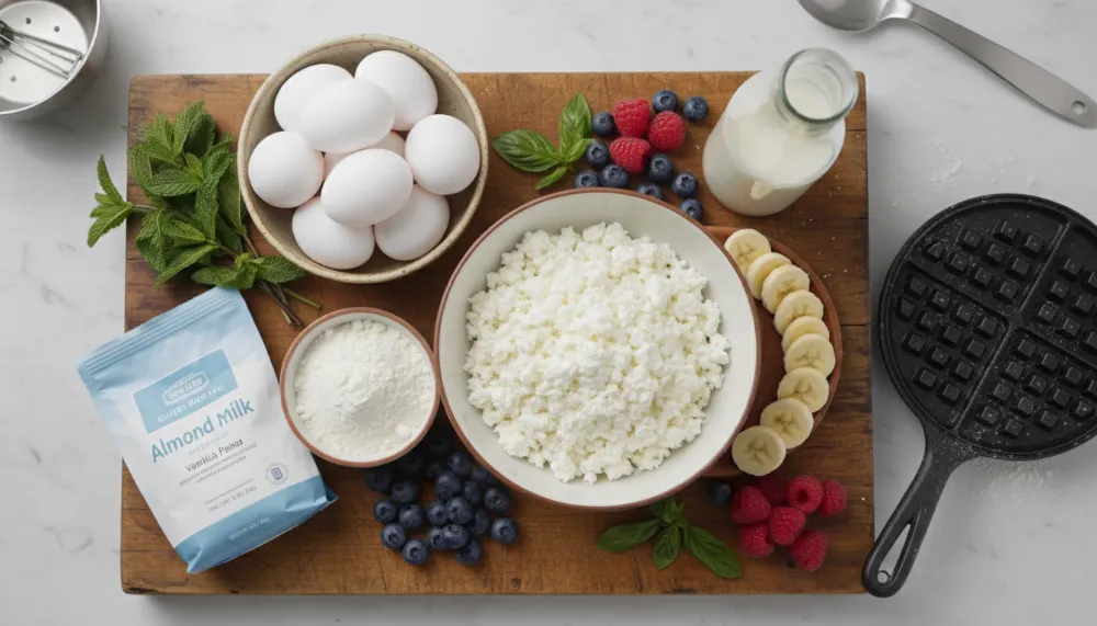 High Protein Cottage Cheese Waffles 25g Protein 1