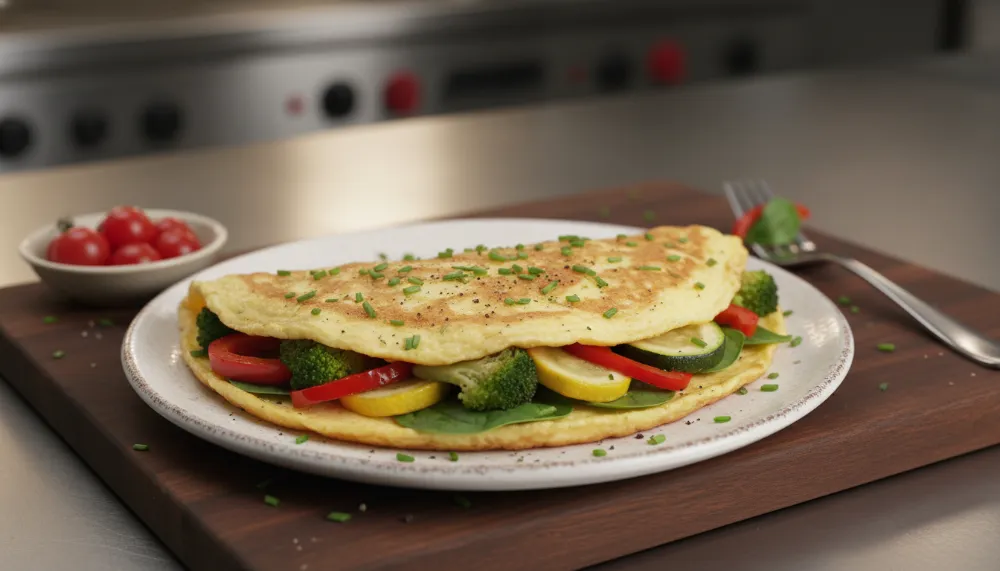 High Protein Egg White Omelette with Vegetables 0