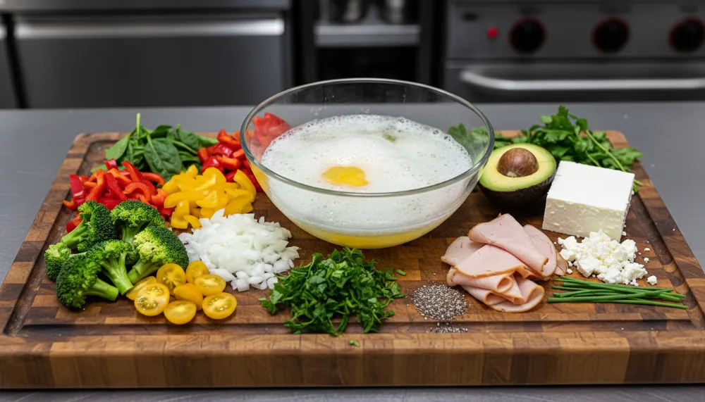 High Protein Egg White Omelette with Vegetables 1