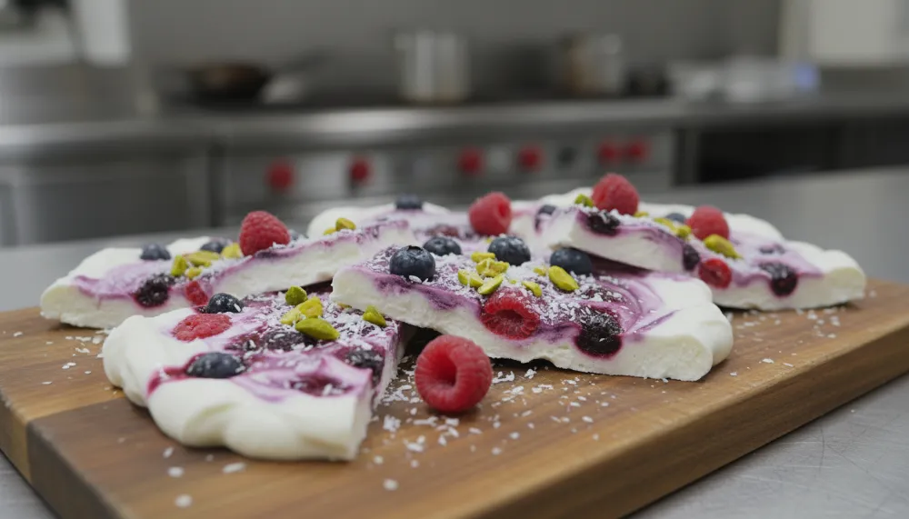 High Protein Frozen Yogurt Bark 3 Ingredients 0