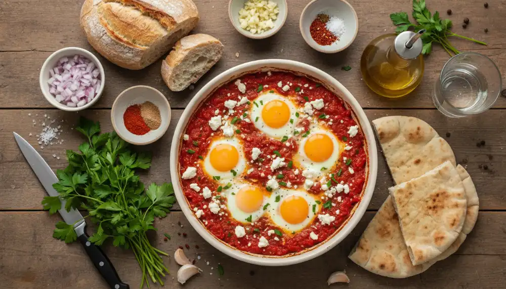 Mediterranean Baked Feta Eggs – Easy Shakshuka Twist 1