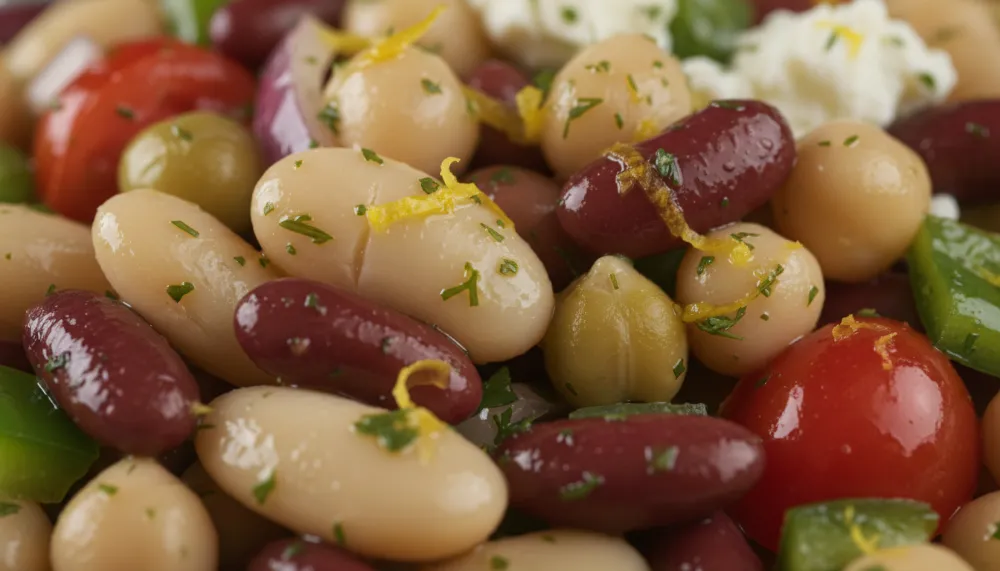 Mediterranean Bean Salad with Lemon Herb Dressing 2