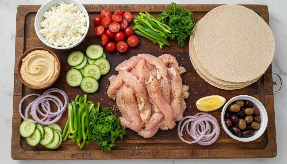 Mediterranean Chicken Wraps – Healthy Lunch Idea 1