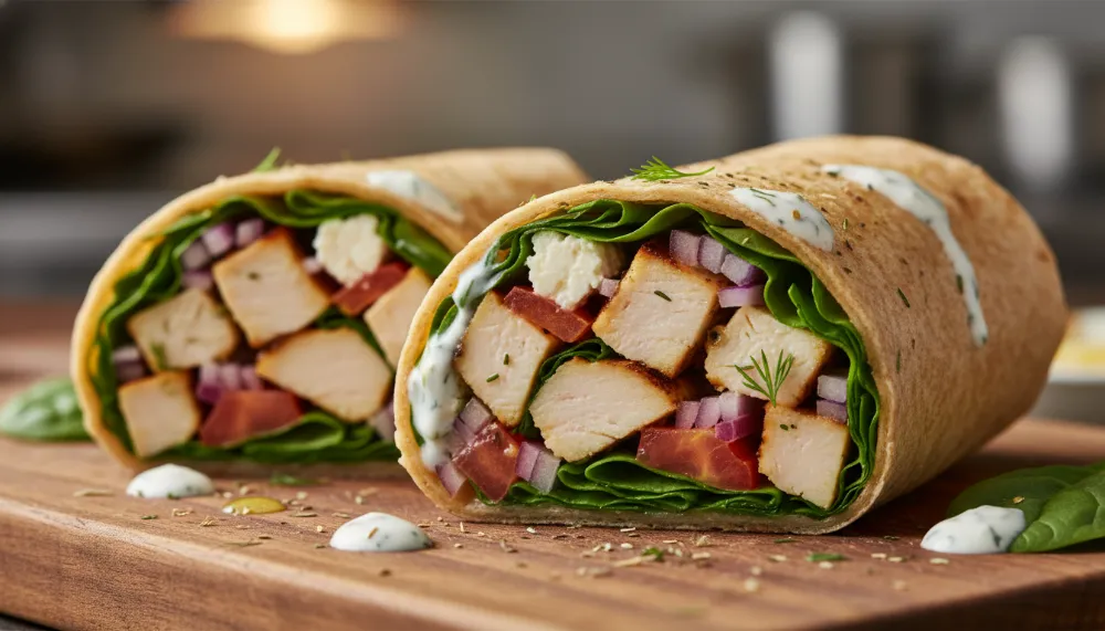 Mediterranean Chicken Wraps – Healthy Lunch Idea 2