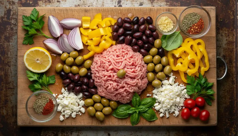 Mediterranean Keto Ground Chicken Skillet with Olives 1