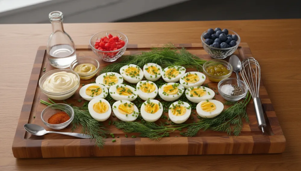 Memorial Day Deviled Eggs Classic Easy 1