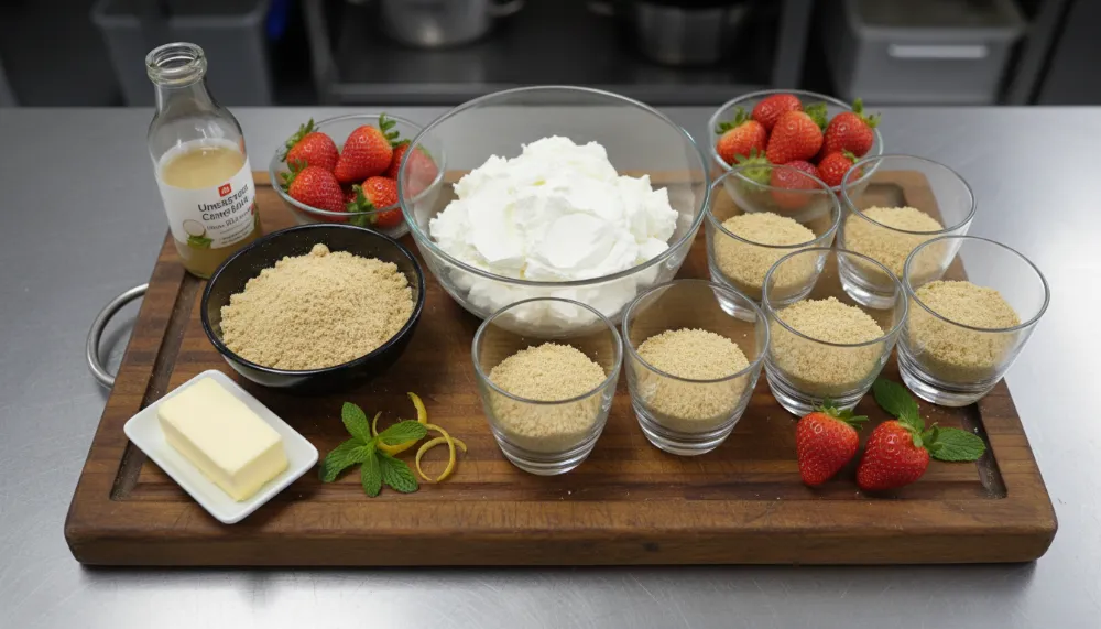 No Bake Strawberry Cheesecake Cups 1