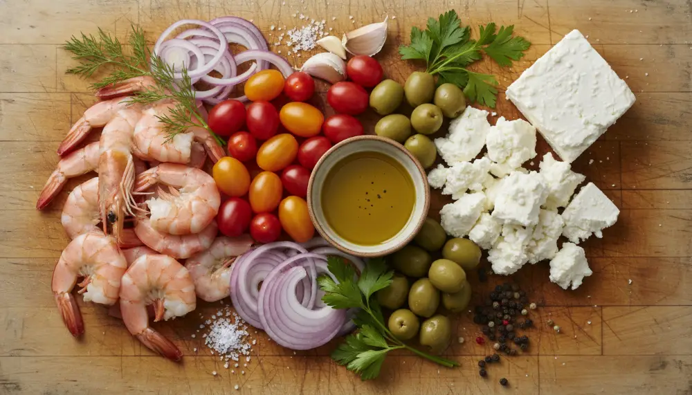 One Pan Mediterranean Shrimp with Tomatoes and Feta 1