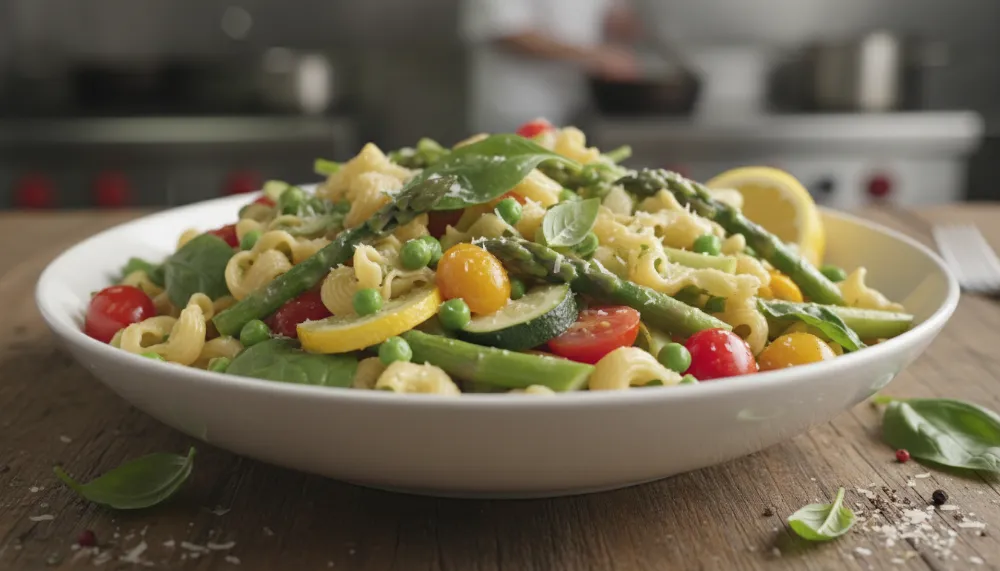 One Pot Pasta Primavera Spring Vegetables 0
