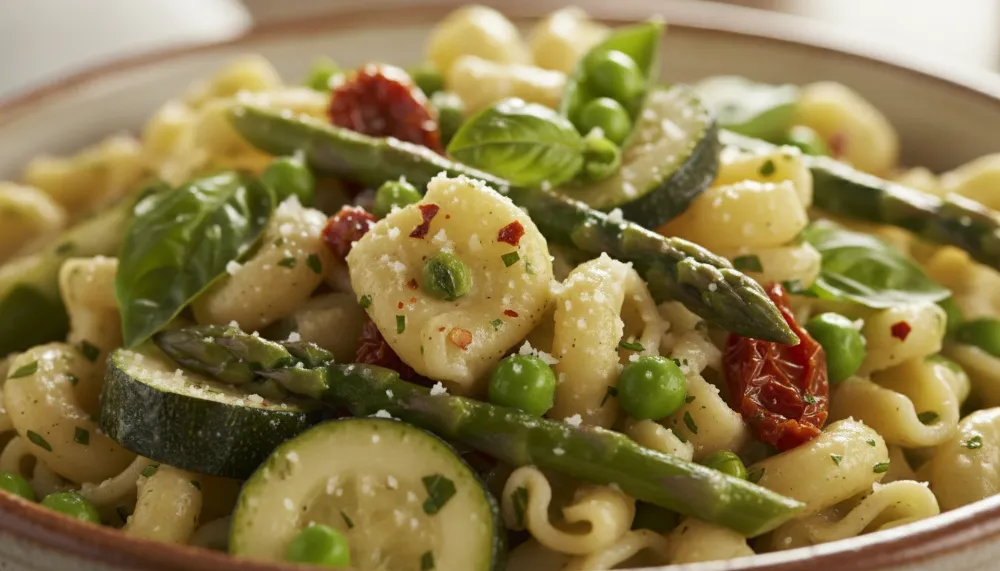 One Pot Pasta Primavera Spring Vegetables 2