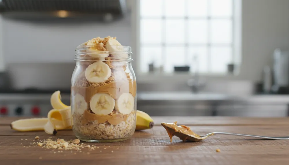 Overnight Oats with Peanut Butter and Banana 0