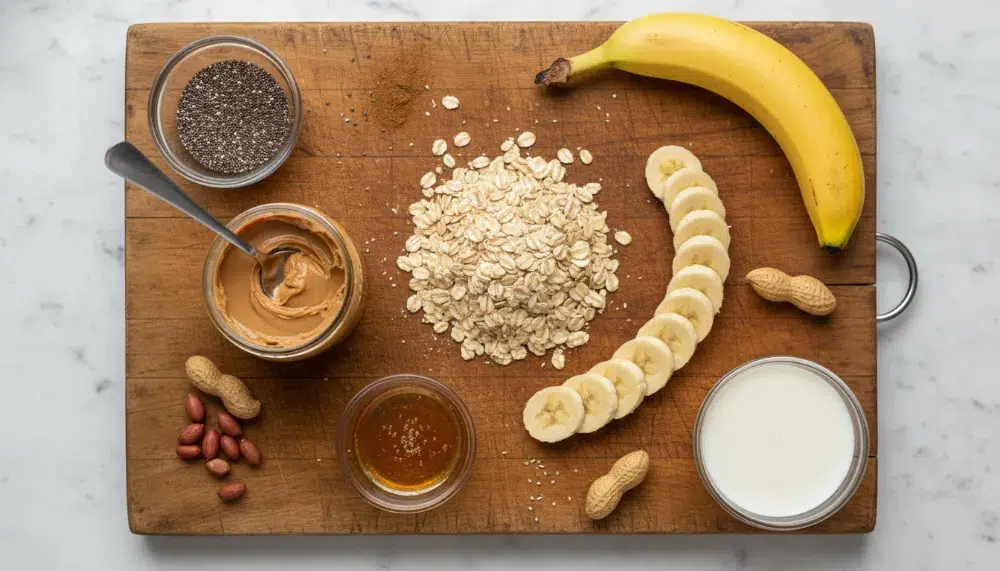 Overnight Oats with Peanut Butter and Banana 1