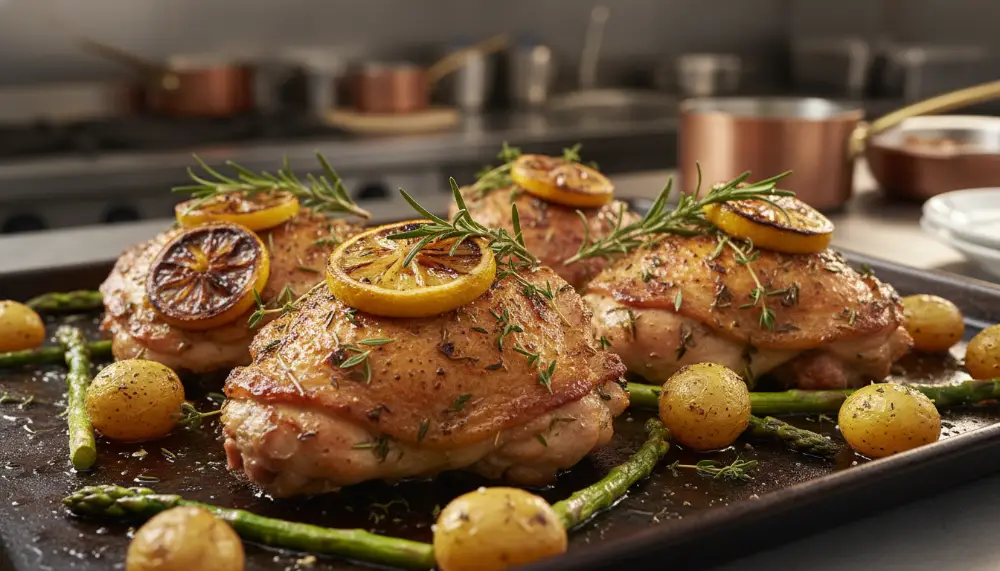 Home 5 Sheet Pan Lemon Herb Chicken Thighs 0
