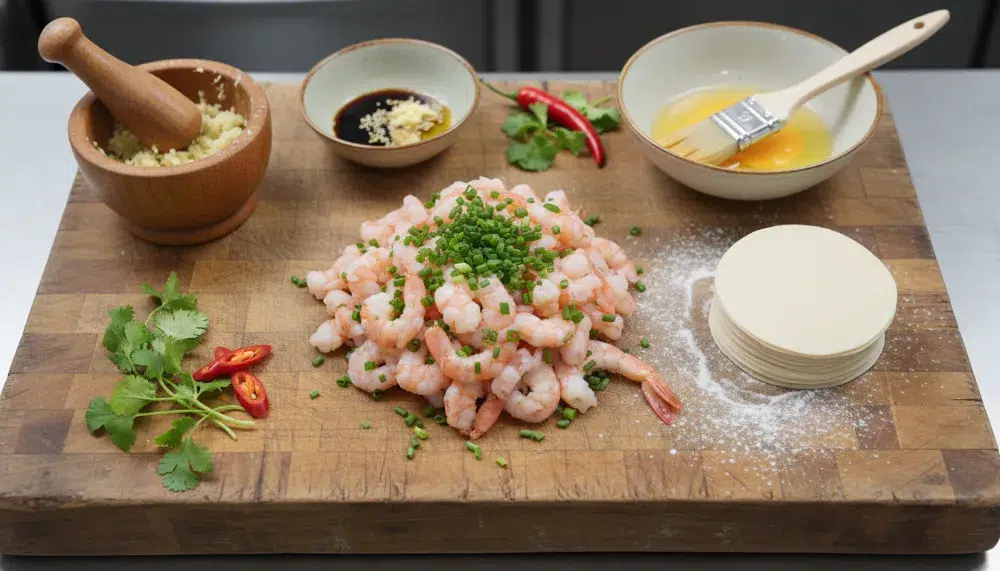 Shrimp and Chive Dumplings – Quick Asian Appetizer 1