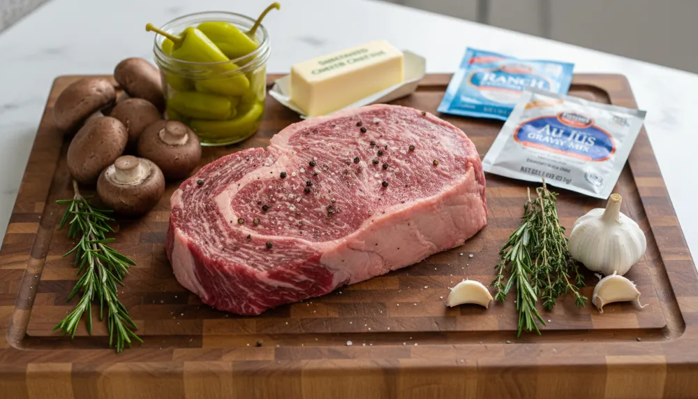 Slow Cooker Mississippi Pot Roast 1