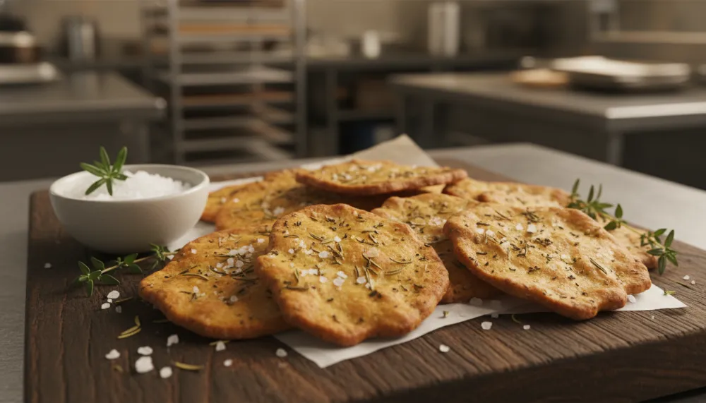 Sourdough Discard Crackers Herb and Sea Salt 0
