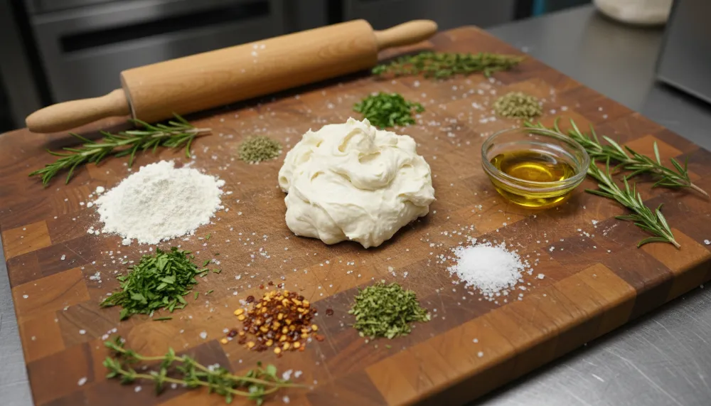 Sourdough Discard Crackers Herb and Sea Salt 1