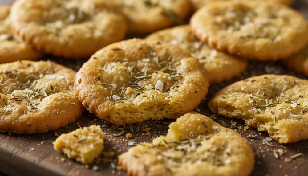 Sourdough Discard Crackers Herb and Sea Salt 2