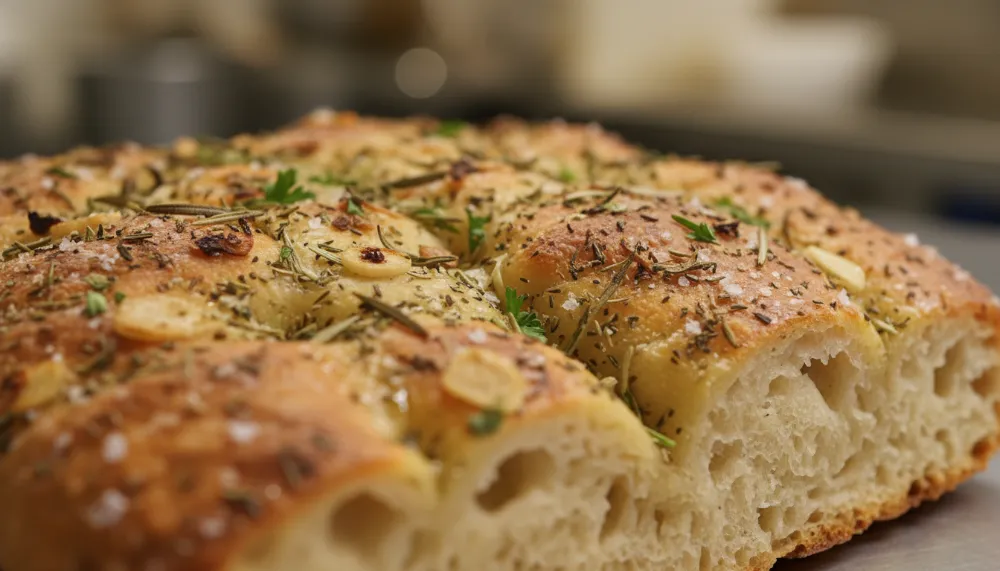 Sourdough Garlic Herb Focaccia Easy 2