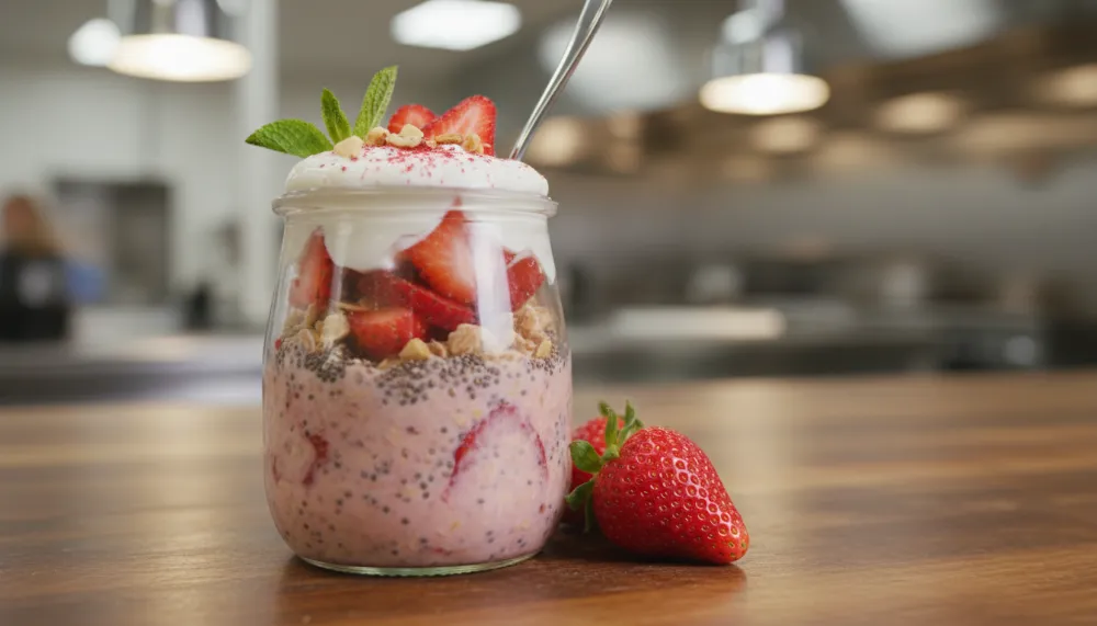 Home 6 Strawberry Overnight Oats High Protein 0