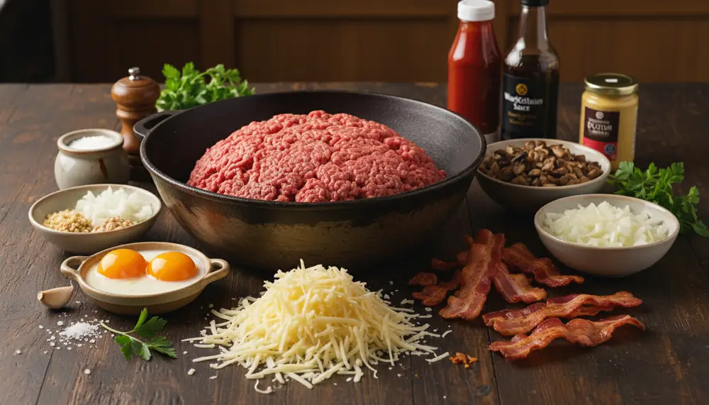 Swiss Bacon Mushroom Meatloaf – Hearty Classic 1