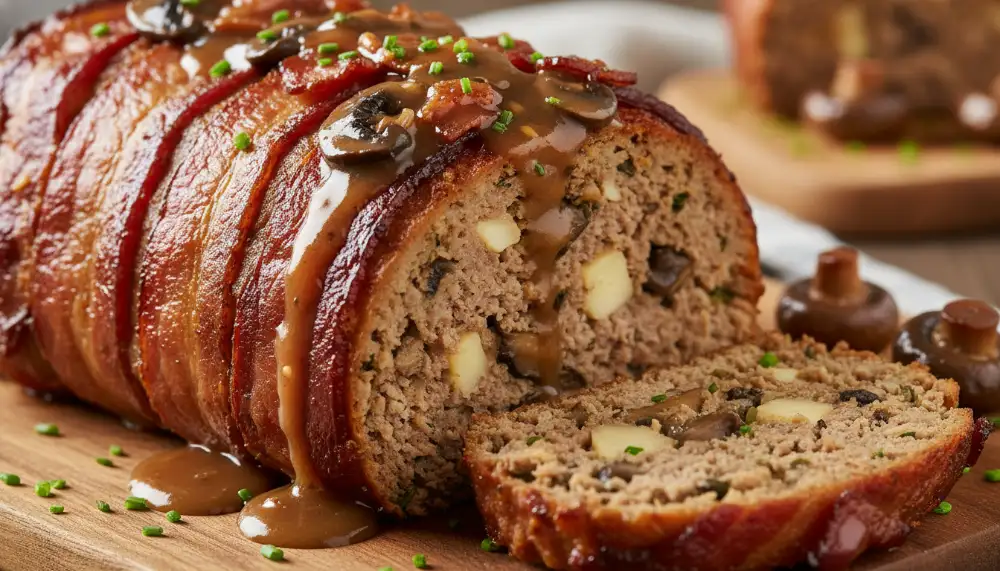 Swiss Bacon Mushroom Meatloaf – Hearty Classic 2