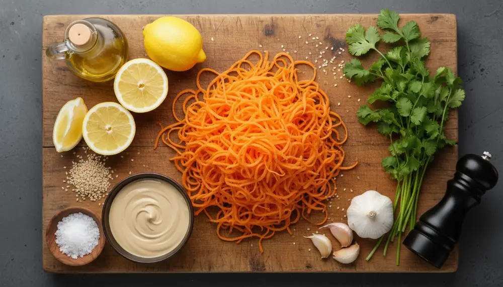 Viral Shredded Carrot Salad with Lemon Tahini Dressing 1
