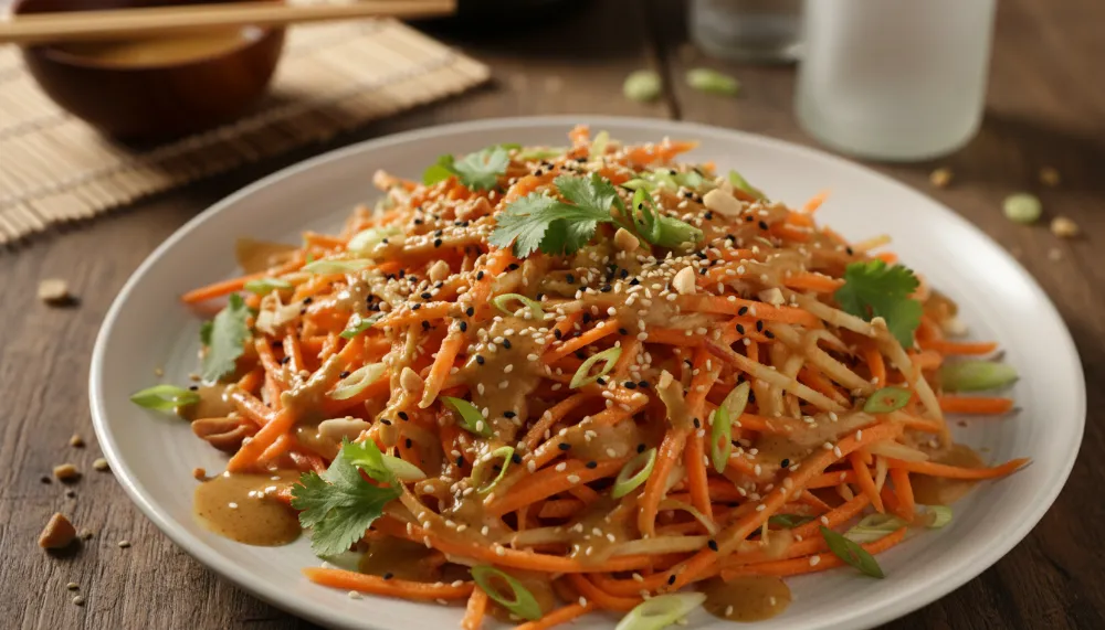 Asian Carrot Ginger Salad with Sesame Dressing 0
