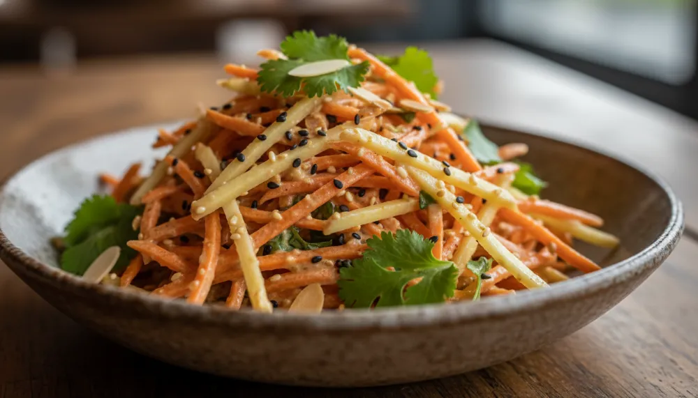 Asian Carrot Ginger Salad with Sesame Dressing 2