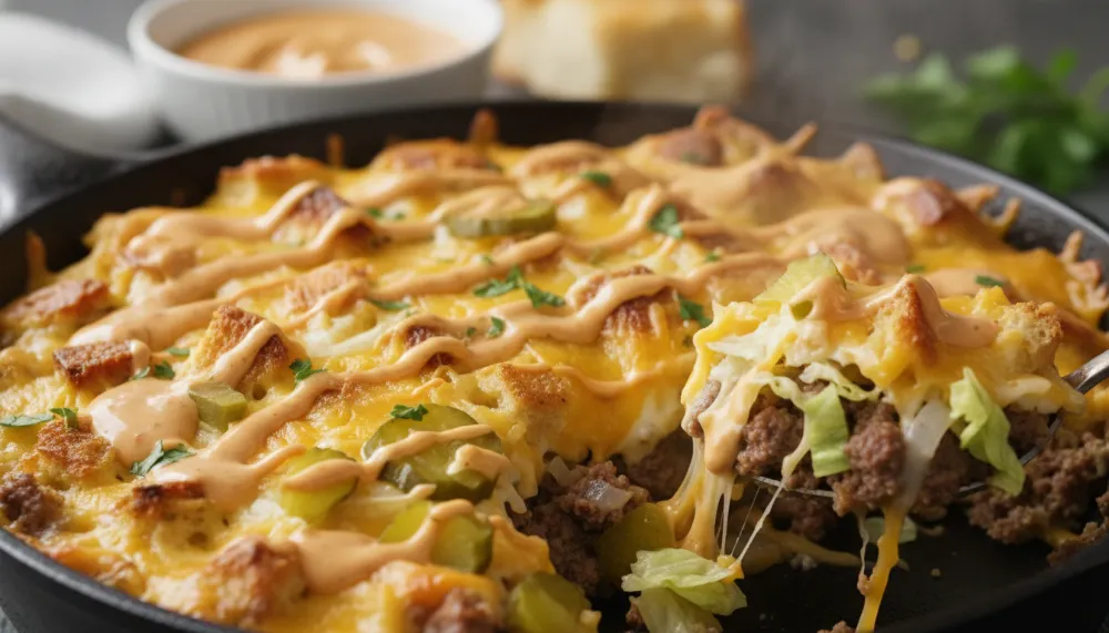 Big Mac Casserole with Special Sauce – Ground Beef Bake 2