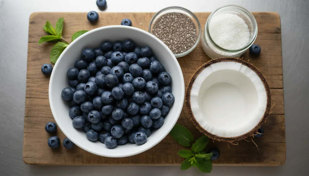 Blueberry Coconut Chia Pudding – Whole30 Breakfast 1