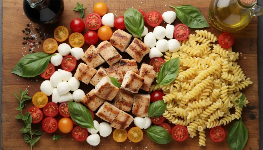 Caprese Chicken Pasta Salad – Summer Potluck Favorite 1