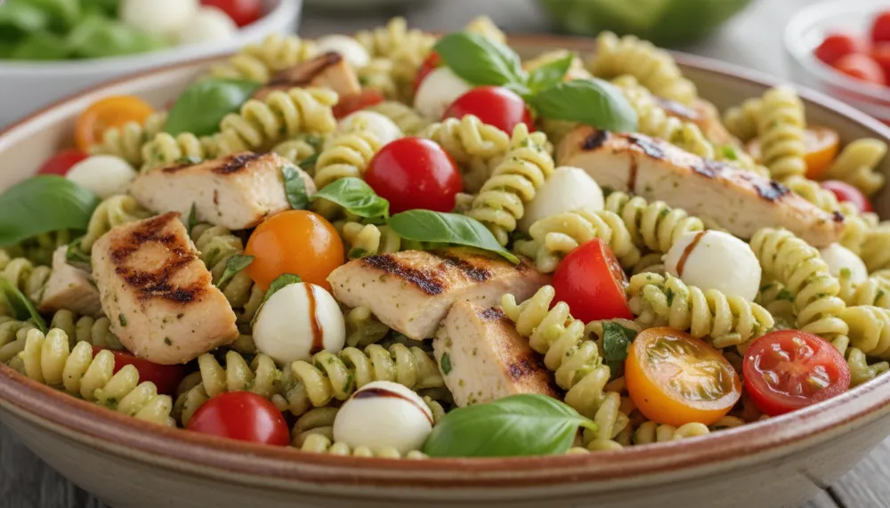Caprese Chicken Pasta Salad – Summer Potluck Favorite 2