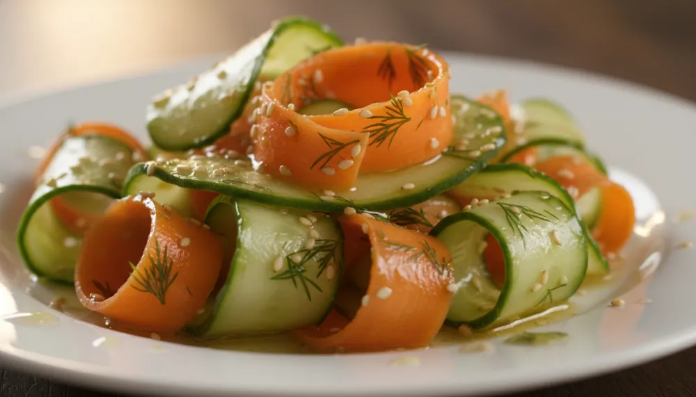 Carrot Cucumber Salad with Rice Vinegar Dressing 2