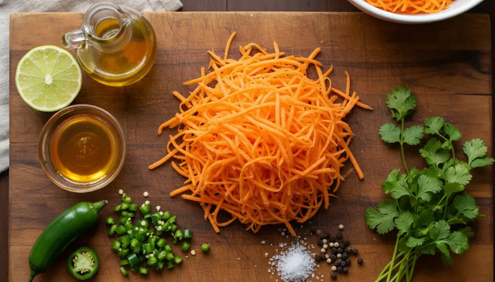 Carrot Slaw with Honey Lime and Jalapeno 1
