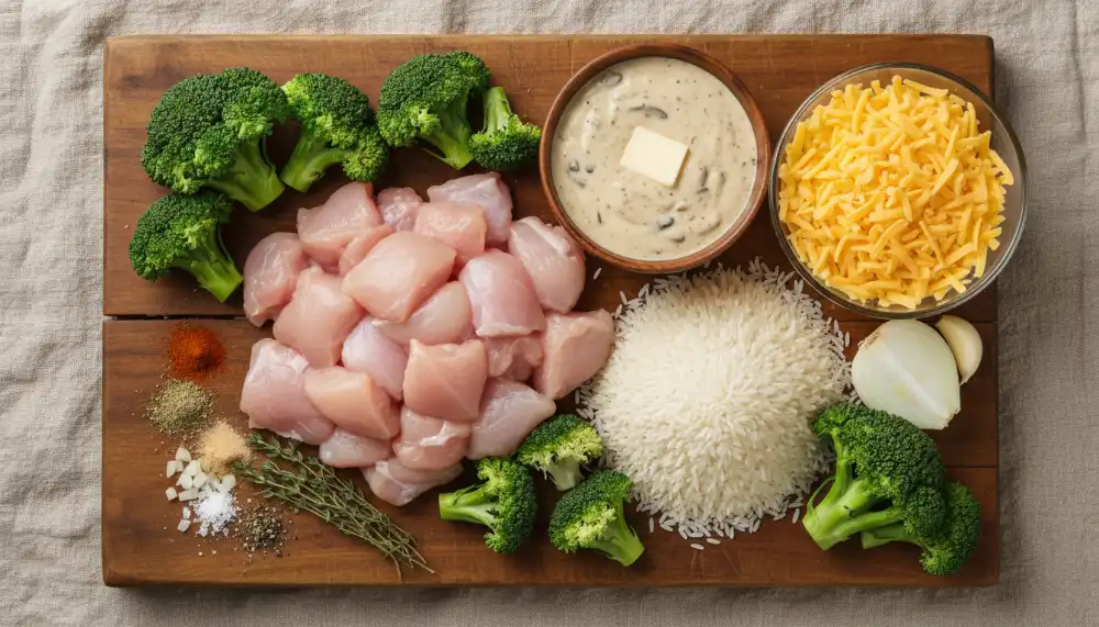 Cheesy Chicken Broccoli Rice Casserole 1