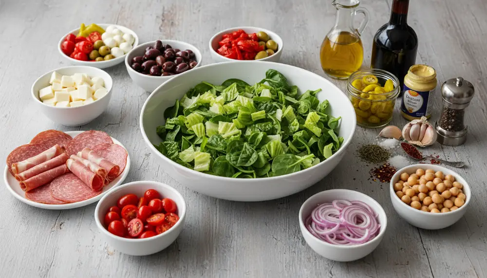 Chopped Italian Antipasto Salad with Pepperoncini 1