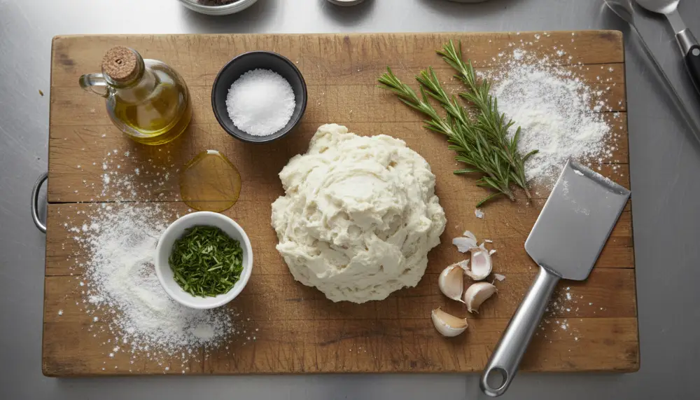 Crispy Sourdough Discard Flatbread with Rosemary 1