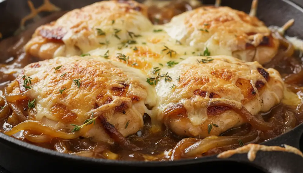 French Onion Chicken Skillet With Caramelised Onions and Gruyere In 35 Minutes 2