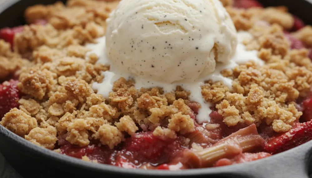 Gluten-Free Strawberry Rhubarb Crisp – Easy June Dessert 3 Gluten Free Strawberry Rhubarb Crisp – Easy June Dessert 2