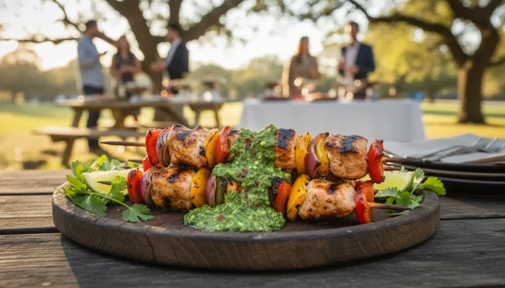Home 6 Grilled Chicken Kabobs with Chimichurri – Summer BBQ 0