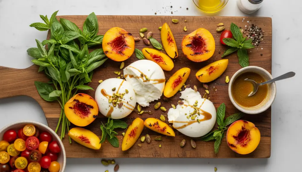Grilled Peach and Burrata Salad – Summer Entertaining 1 Grilled Peach and Burrata Salad – Summer Entertaining 1