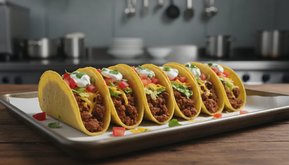 Home 3 Ground Beef Baked Tacos – Crispy Oven Taco Night 0