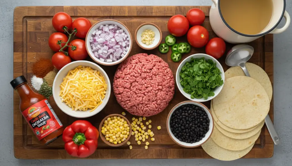 Ground Beef Enchilada Soup – Cheesy Weeknight Soup 1