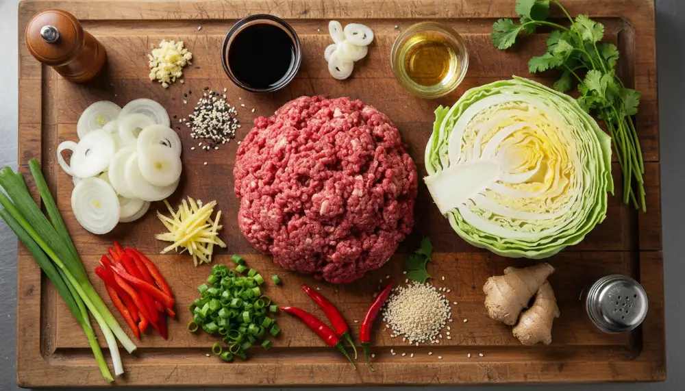 Ground Beef and Cabbage Low Carb Keto Stir Fry 1